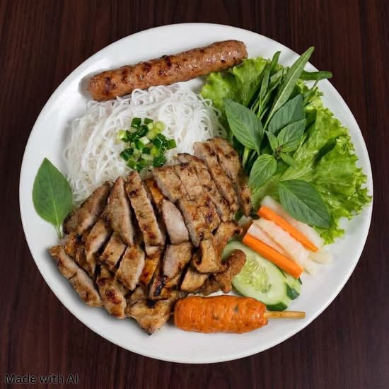 Bún Thịt Nướng, Nem Nướng, and Tôm Xiên