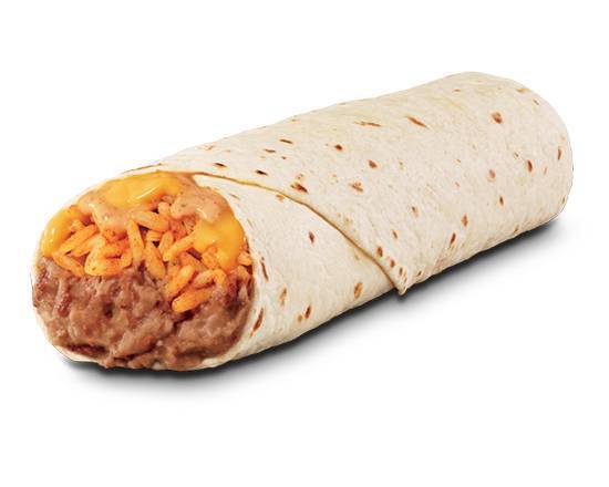 Cheesy Bean and Rice Burrito