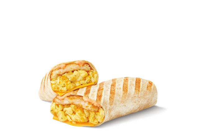 Wrap-matin du travailleur aux œufs brouillés