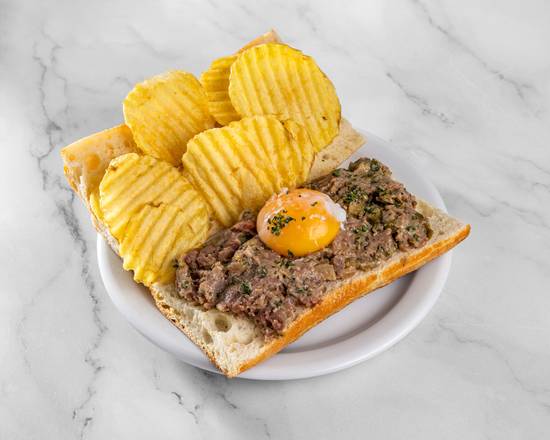 Beef Tartare Open Sandwich