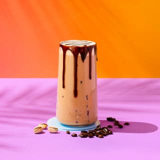Iced Pistachio Oat Mocha  Latte