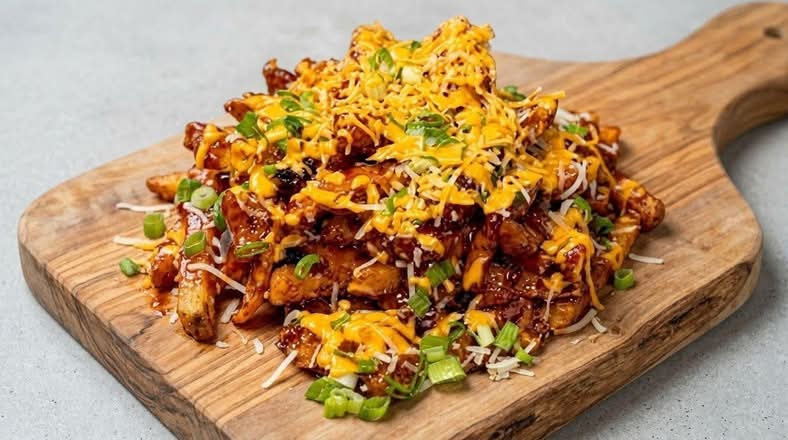 Sweet N Sour fried chicken poutine
