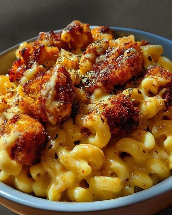 Buffalo Hot Honey chicken Mac & Cheese
