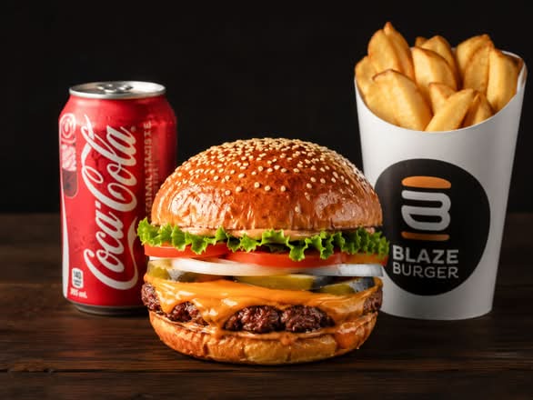 Blaze Cheesy Burger Combo