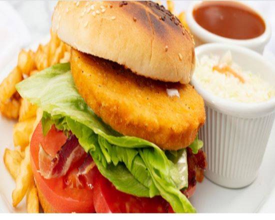 Burger au Poulet Croustillant / Burger with Crispy Chicken