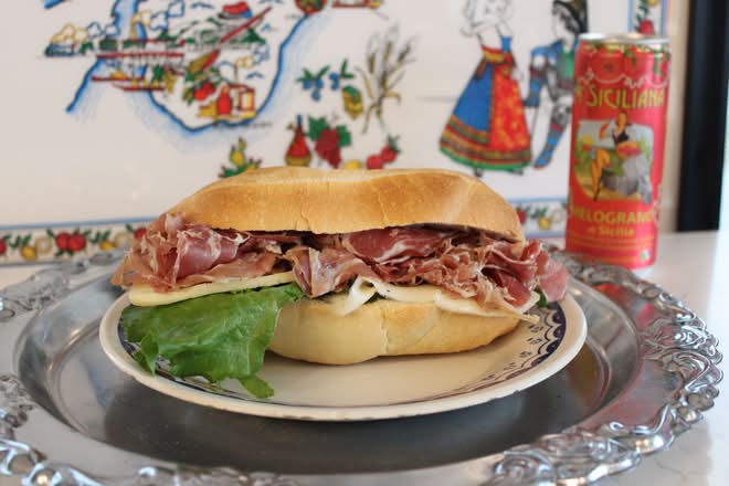 Prosciutto and Cheese Sandwich