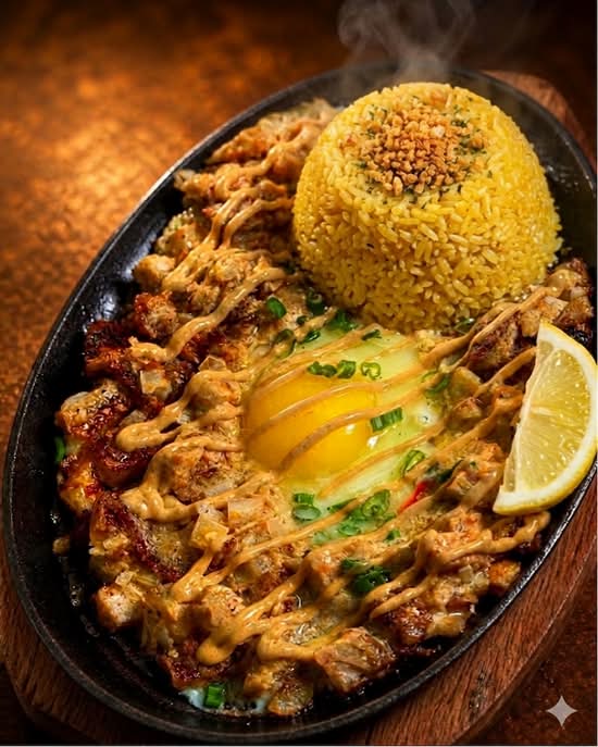 Sisig Crispy Pork Belly Rice Meals