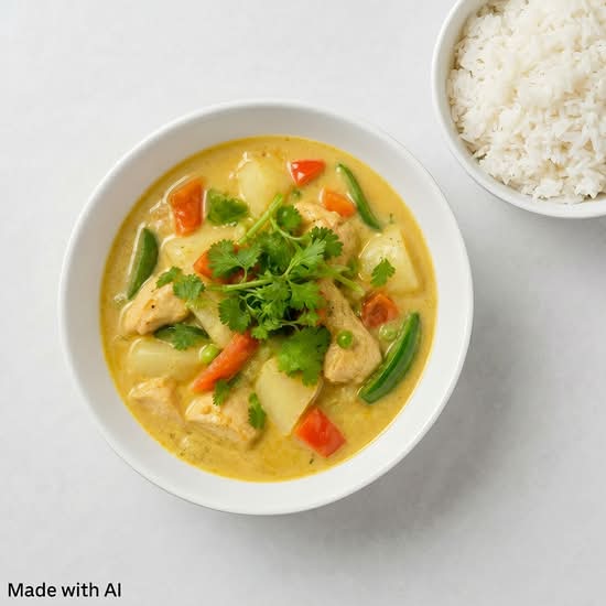 29. Yellow Curry Chicken with Rice