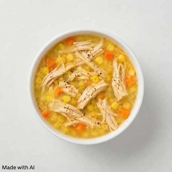 18. Corn with Chicken Soup