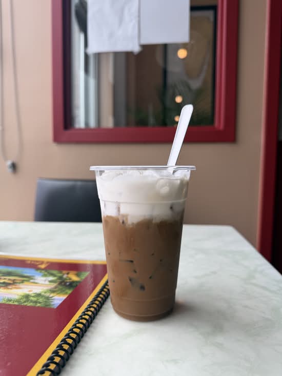 Vietnamese salted hazelnut cold foam iced coffee