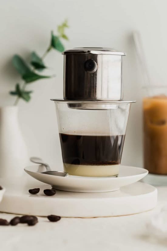 779. Vietnamese Filtered Coffee with Condensed Milk Hot (Cà phê sữa nóng)