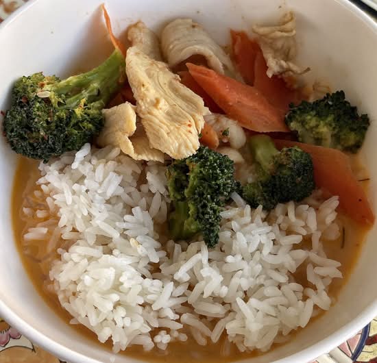 B. Penang Curry Chicken with Steamed Rice
