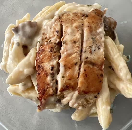 Alfredo Mushroom Chicken Penne