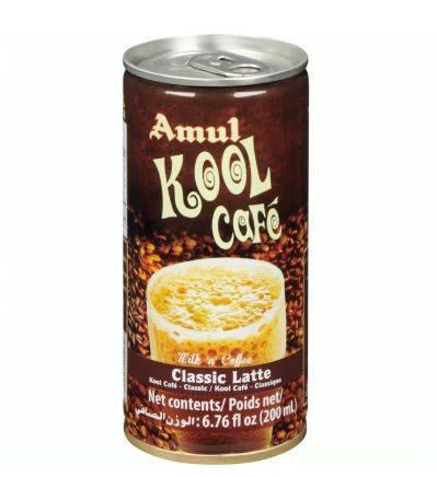 Amul Kool Cafe Classic Latte Coffee Drink Can (200 ml)