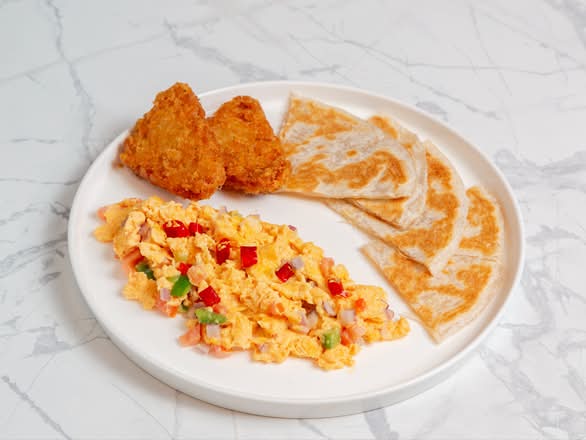 Scrambled Eggs With Paratha