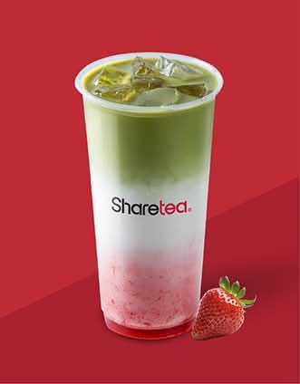 Strawberry Matcha Fresh Milk (Large)