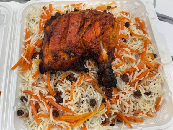Chicken Tikka Leg with Afghani Pulao