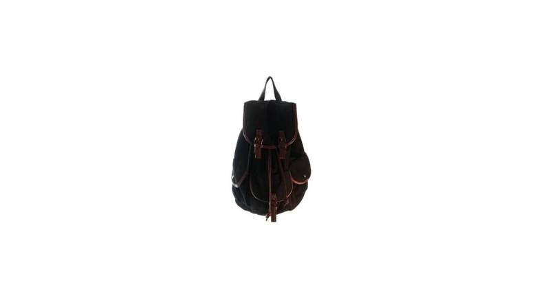 Black & Brown Canvas Gym Bag