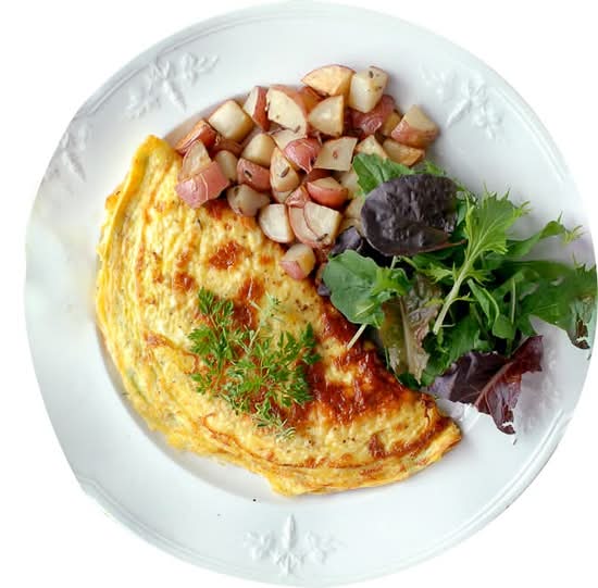 Veggie Omelette with Potatoes & Toast