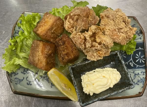 Karaage Samplers (Chicken Karaage 3pcs & Buta-Karaage 3pcs)