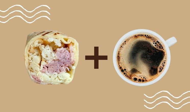 Combo 1: 12oz Coffee + Ham & Egg Wrap