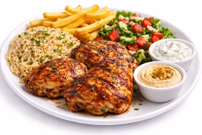 Grilled Chicken Thighs Plate