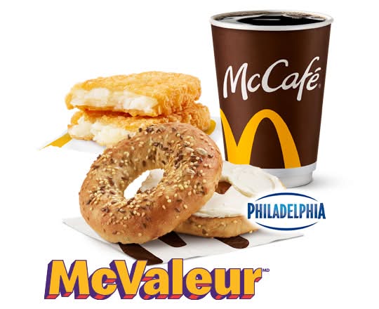 Trio McValeur bagel multi avec fromage à la crème [550.0 Cal]