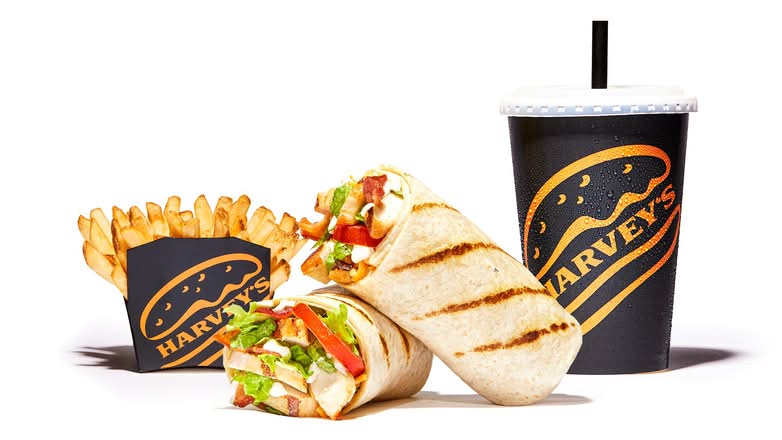 Grilled Chicken Wrap Combo 745-1145 cals