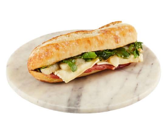 Baguette brie, poires et bacon de dinde à l'érable / Brie, Pear & Maple Turkey Bacon Baguette