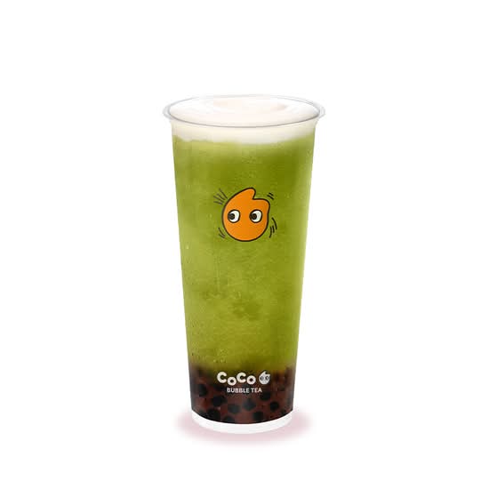 Brown Sugar Pearl Matcha Smoothie with Macchiato