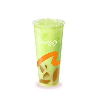 Honeydew Jasmine Milk Tea with Tea Jelly