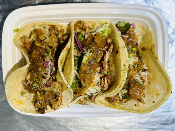 3 Curry Chicken Tacos