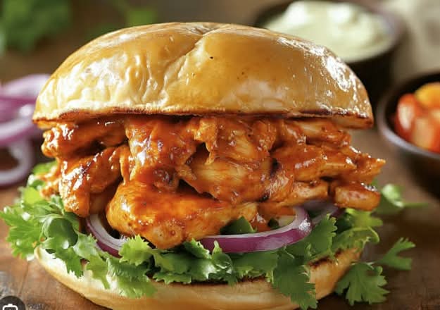 Spicy Chicken 65 Burger