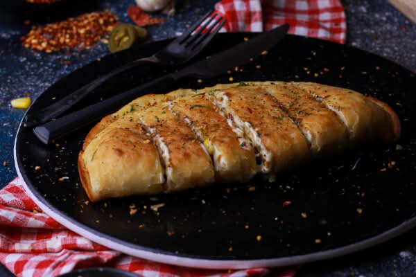 Chicken Tikka Stuffed Garlic Bread