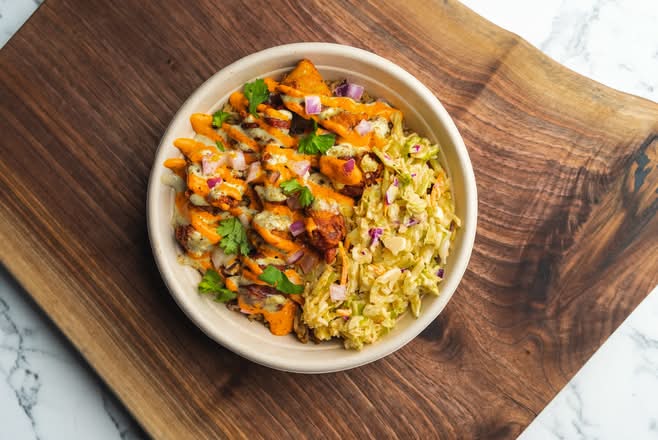 BBQ Soya Chaap Rice Bowl