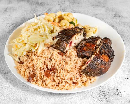 Jerk or BBQ Chicken Meal - Small