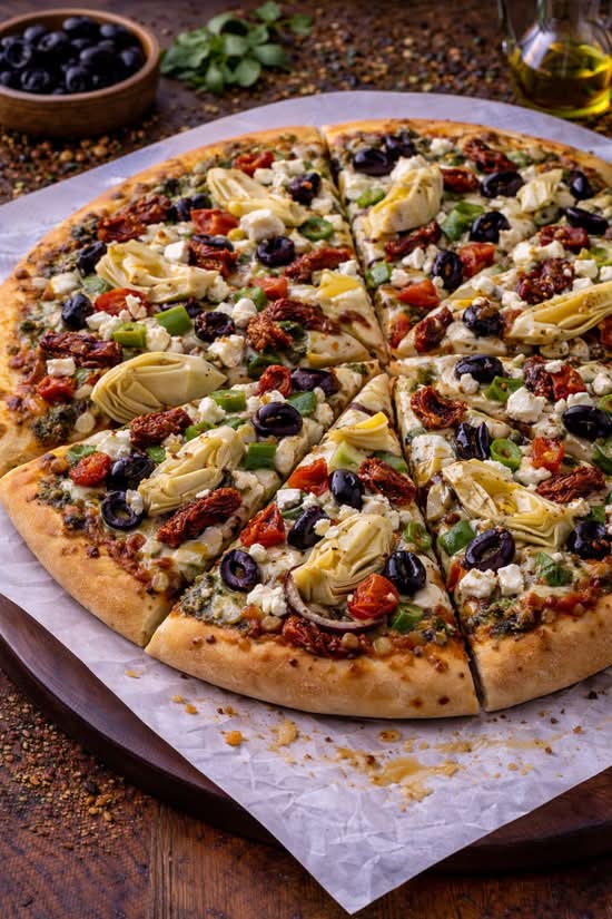 64.Pesto And Artichoke Pizza