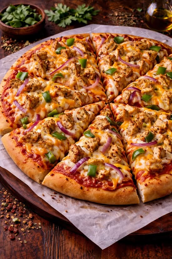 3.Vegan Chicken Pizza