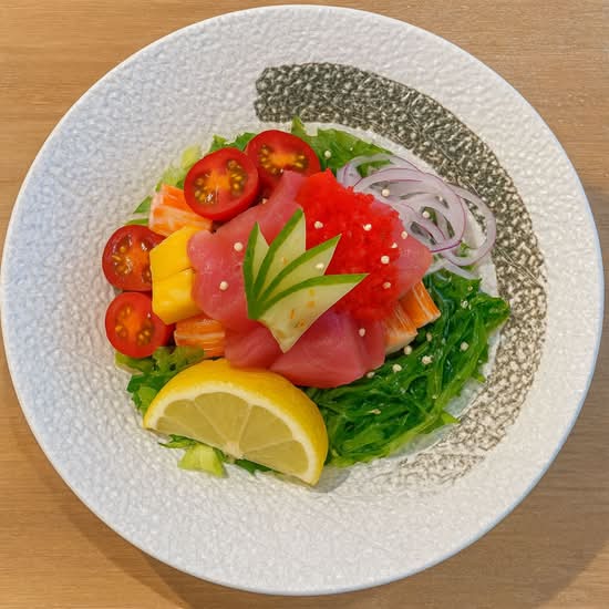 Sashimi Salad (Not gluten-free)