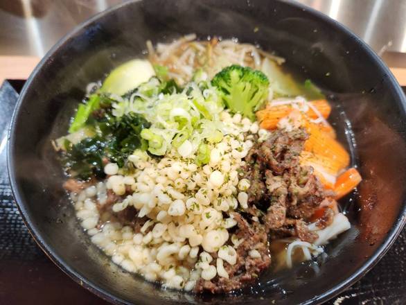 Beef Udon Soup  (Hot Noodles Soup)(Not Gluten Free)
