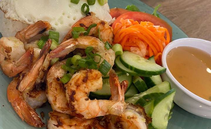 Grilled Shrimp Rice (Cơm Sườn Heo Nướng)