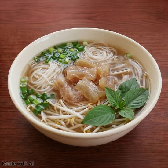 Tendon Rice Noodle Soup (Pho Gan)