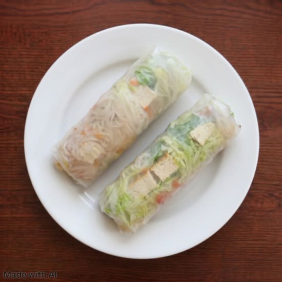 Fresh Rice Paper Roll with Tofu (2 rolls) (Goi Cuon Chay)