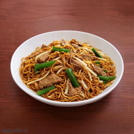 Stir-Fry Chicken Egg Noodles (Mi Xao Ga)