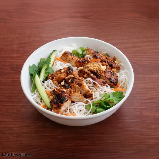 Grilled BBQ Chicken on Vermicelli (Bun Ga Nuong)