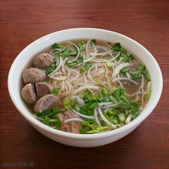 Beef Ball Rice Noodle Soup (Pho Bo Vien)