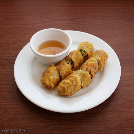 Deep Fried Veggie Spring Rolls (Cha Gio Chay) (2 rolls)
