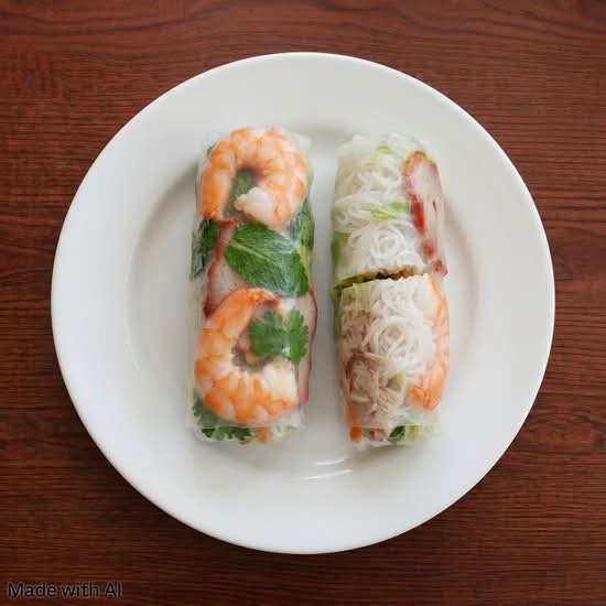 Pork and Shrimp Rice Paper Rolls (Goi Cuon Tom Thit) (2 pcs)