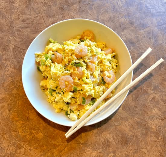 Sautéed Prawn with Scrambled Egg