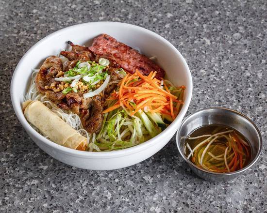 85. Grilled Pork Chops and Vietnamese Sausage on Vermicelli